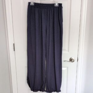 Acting Pro Navy Ruffle Pants - 1X
